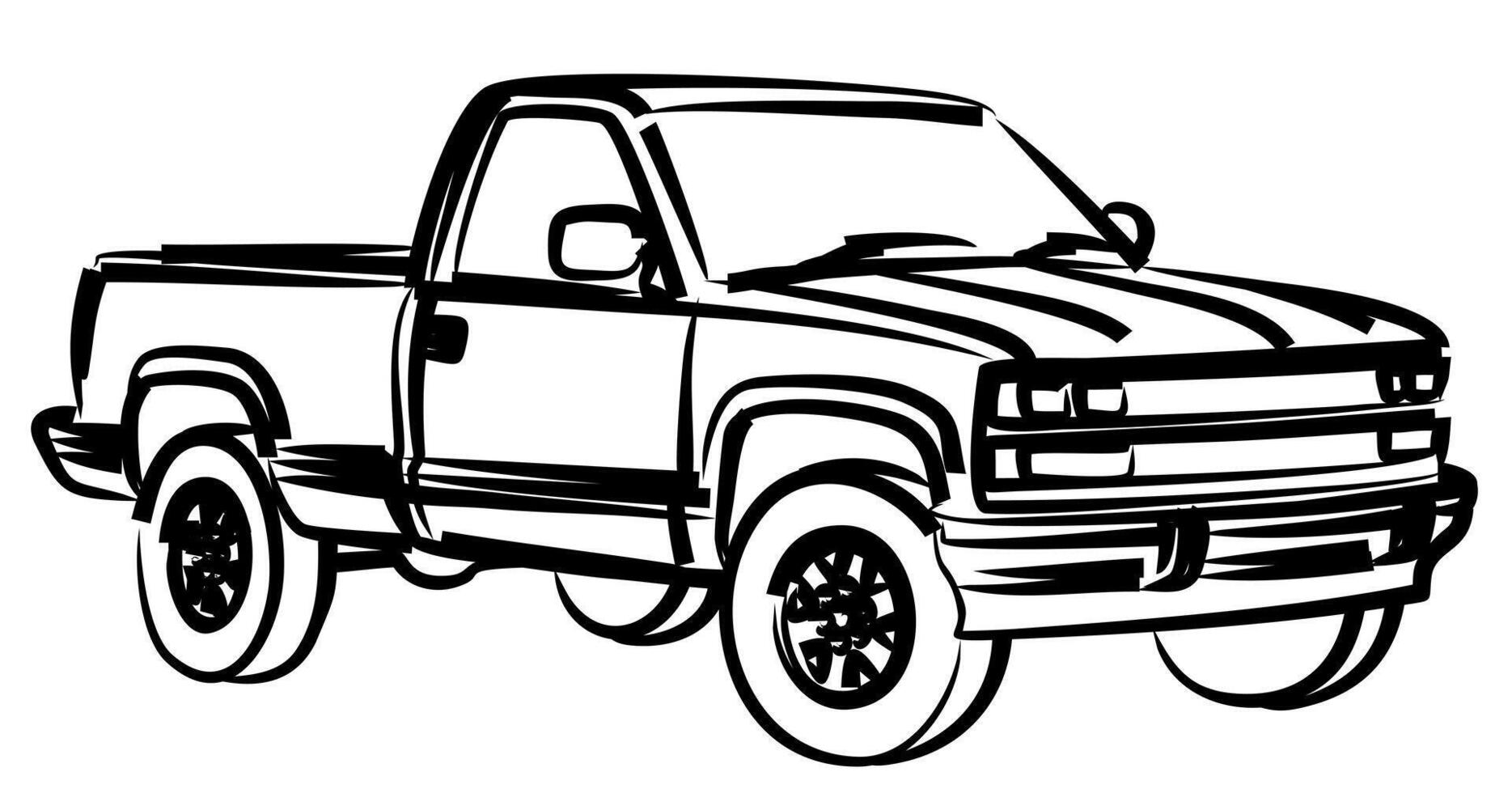 The Truck sketch. vector