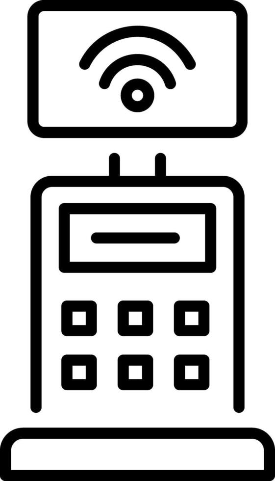 A line style icon showing self service vector