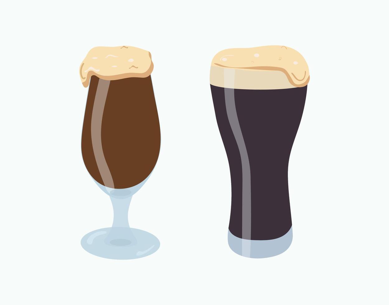 Beer, drink in a glass, beer mug. Beer festival, Oktoberfest. Holiday, glass goblet. Beer day. vector