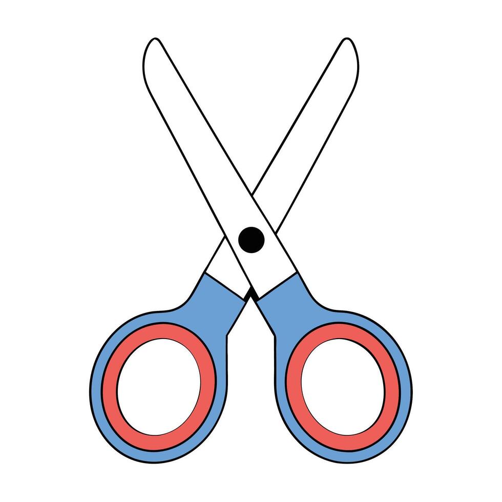 scissors on white background vector
