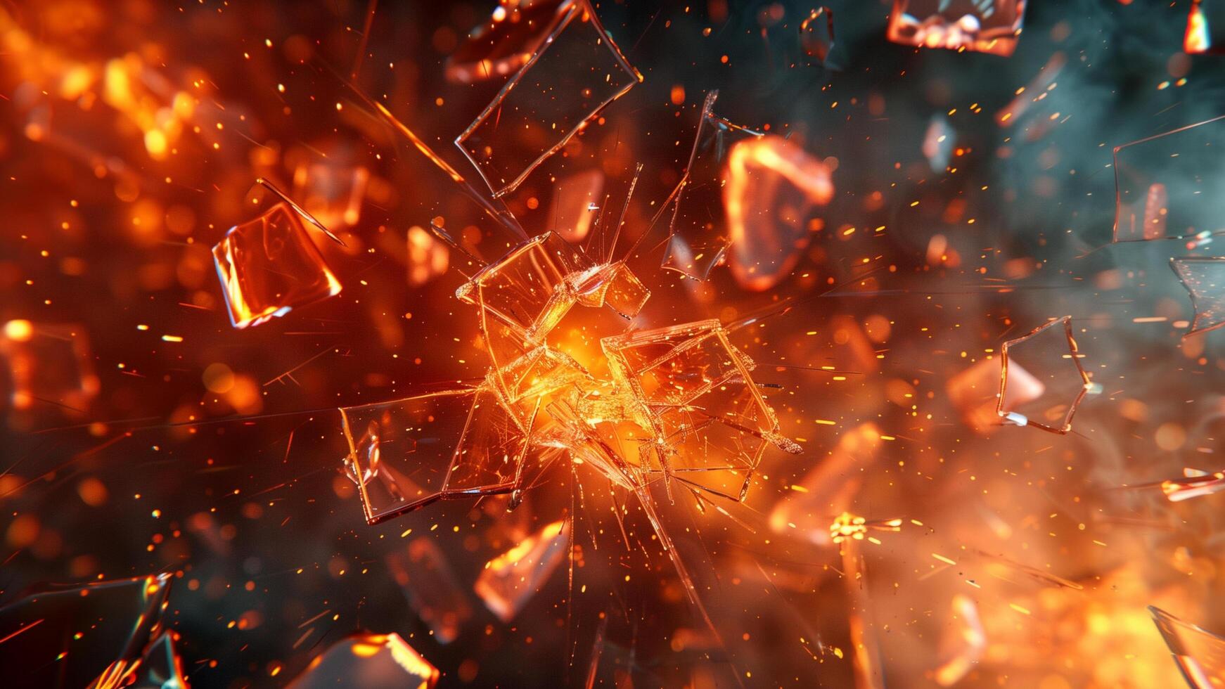 Shattered glass sparkly background. photo