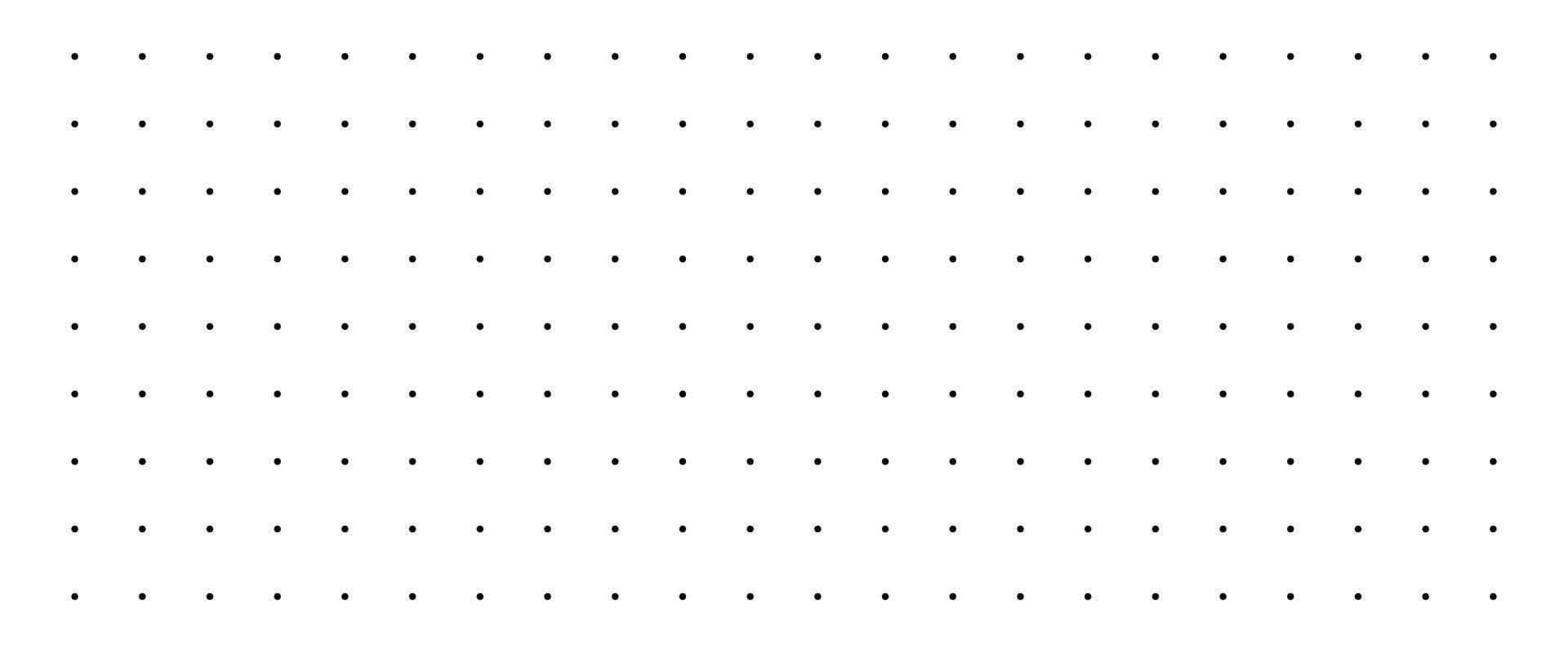 Monochrome dotted texture background. Polka dot pattern template design element. Texture for not or notebook, simple black sheet paper. Repeating dotted pattern, Illustration. vector