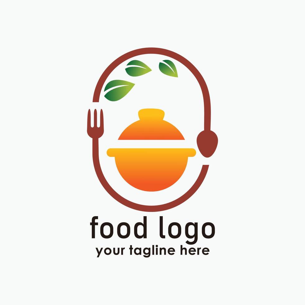 elegant food logo design template, restaurant vintage design , food icon design vector