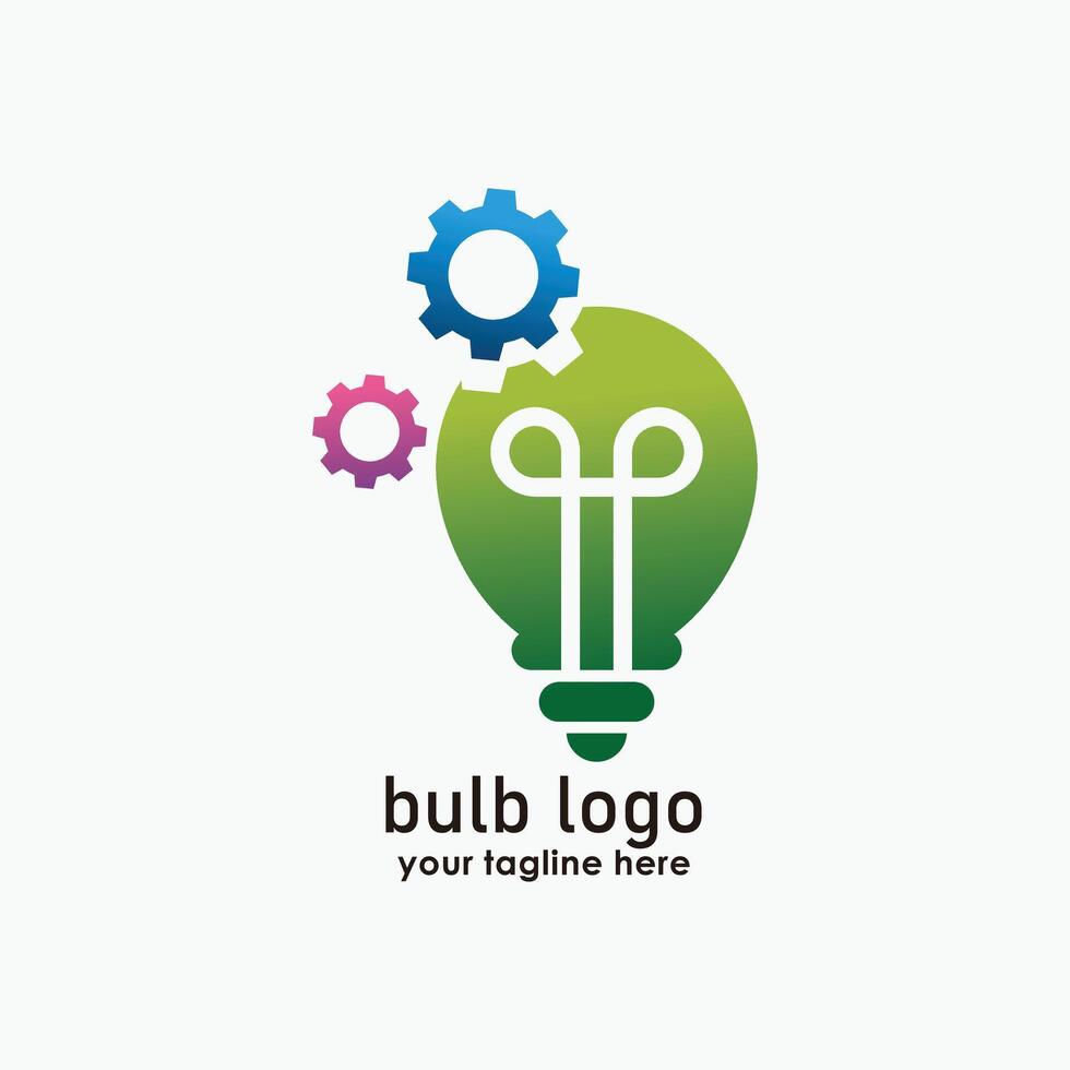 smart engine logo design template, digital icon design, bulb logos vector