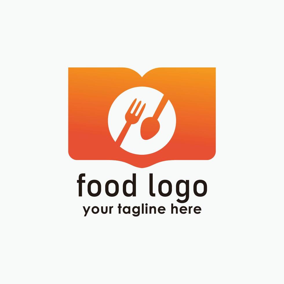 food book tutorial logo design concept, food icon design , restaurant menu icon logo vector