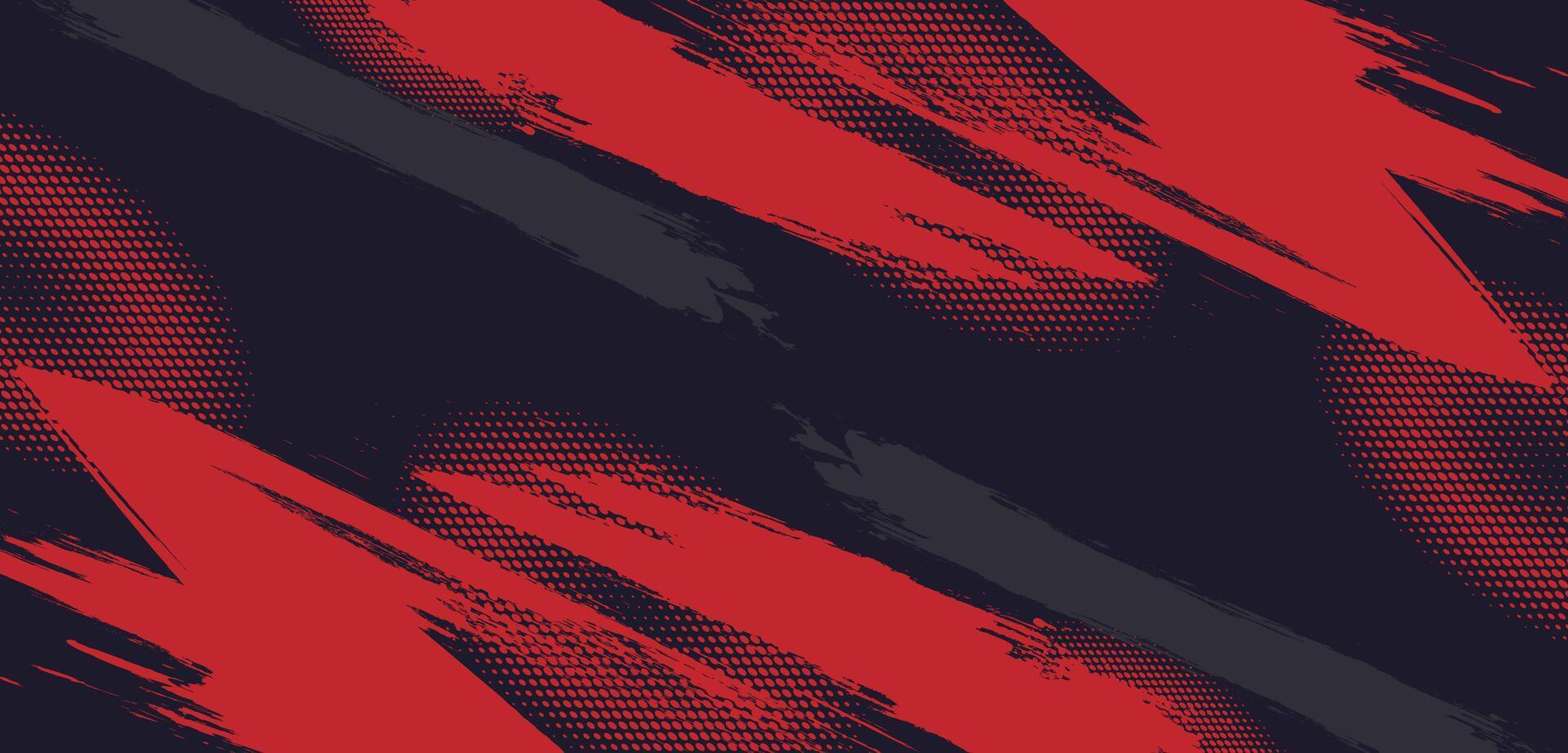 Abstract red and black brush strokes vector