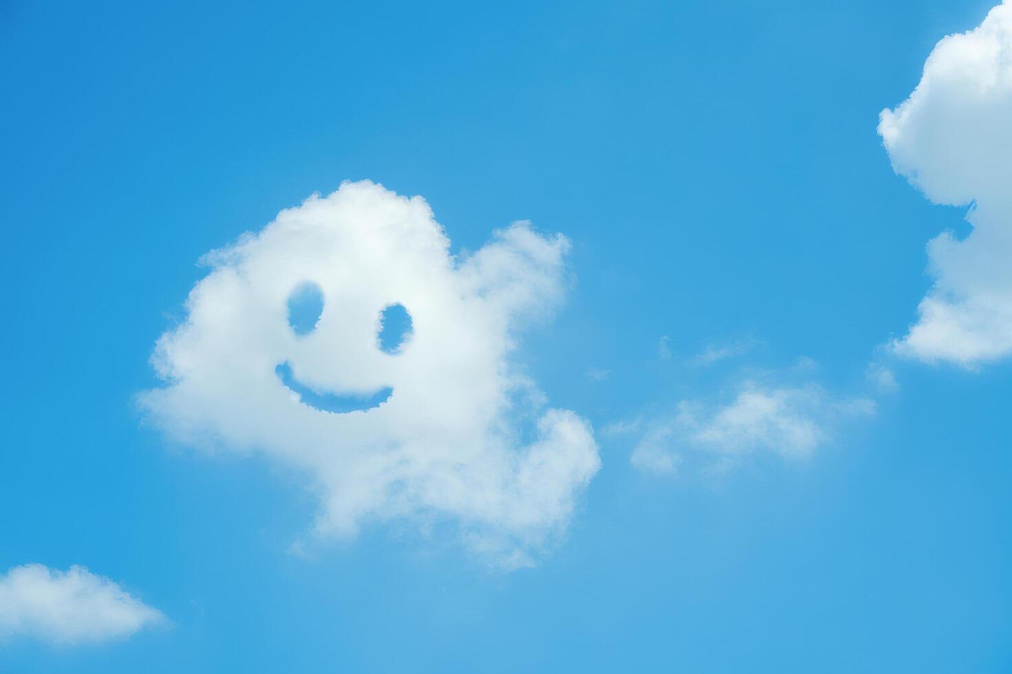 Smiling Cloud in a Blue Sky photo