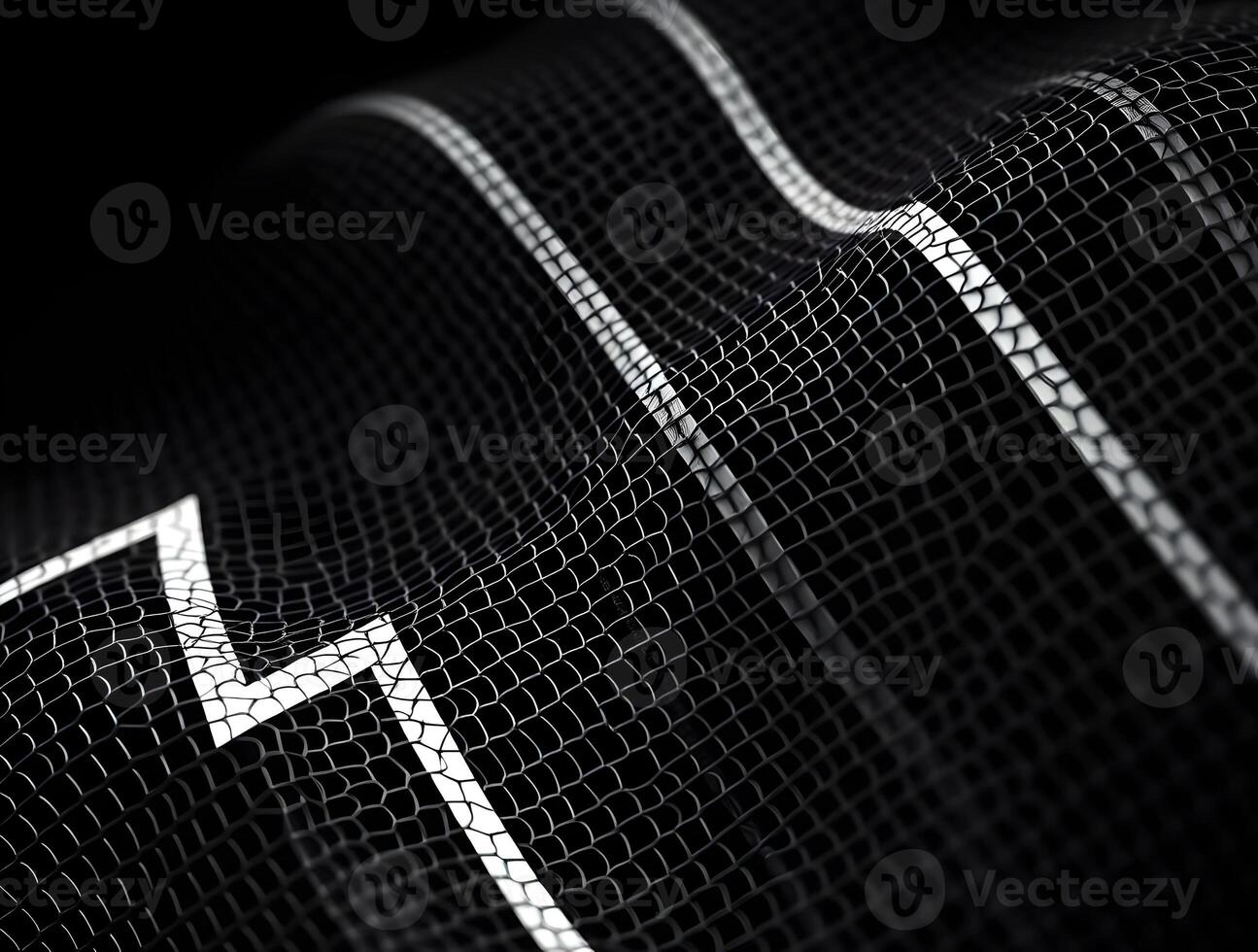 Abstract Black and White Grid Pattern Textured Mesh Background for Design Projects photo