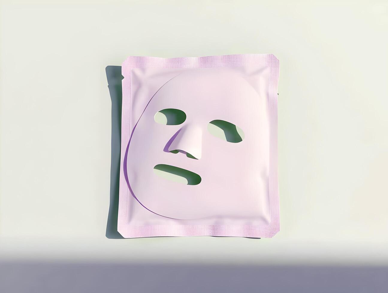 A sheet mask with a face on it photo
