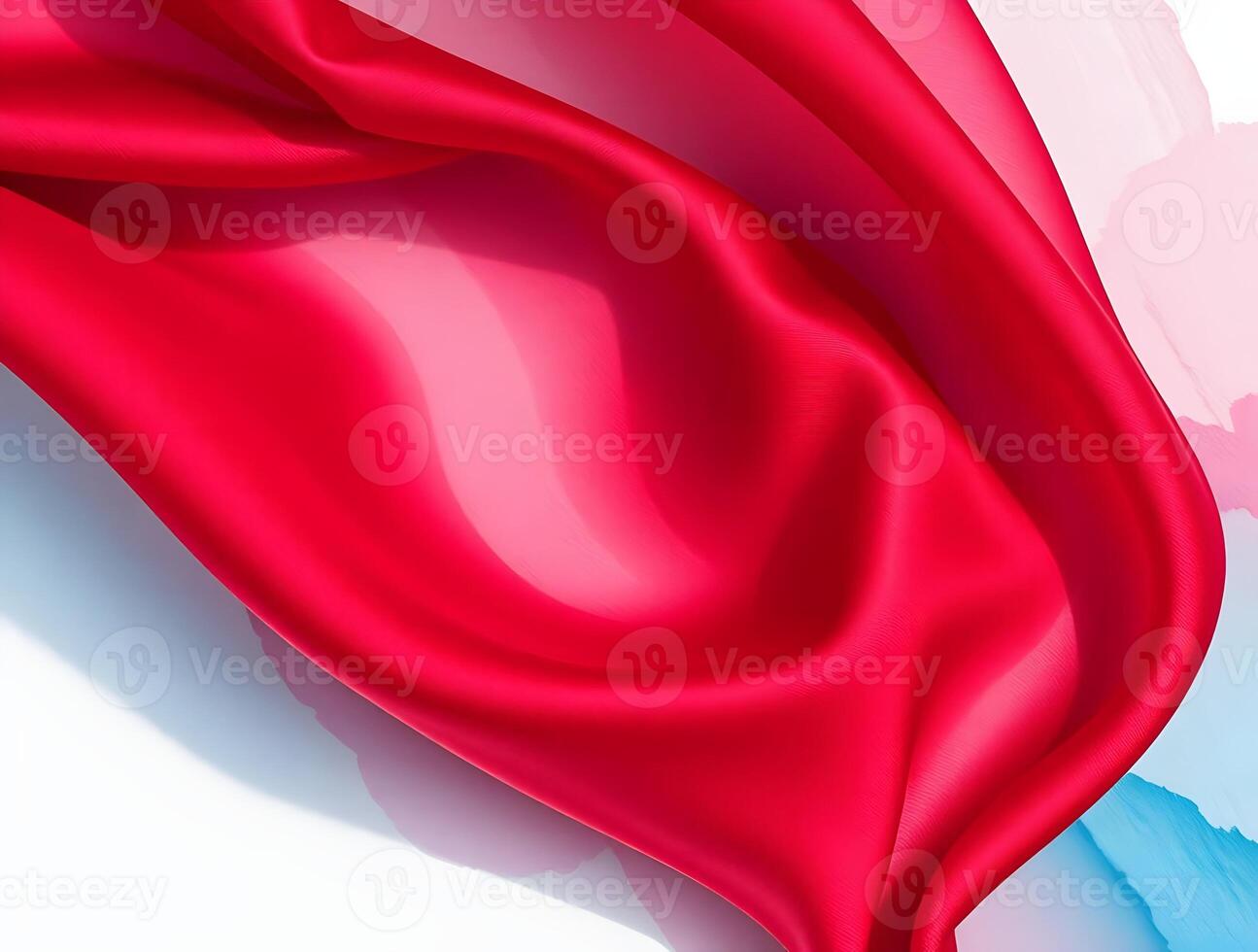 Crimson Silk Fabric Texture Elegant Draped Red Textile Background for Design Projects Websites and Presentations photo