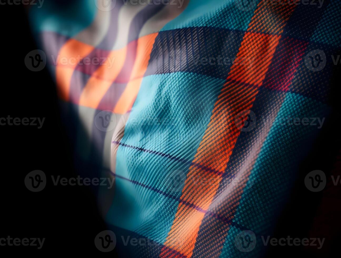 Vibrant Plaid Textile Abstract Texture Design photo