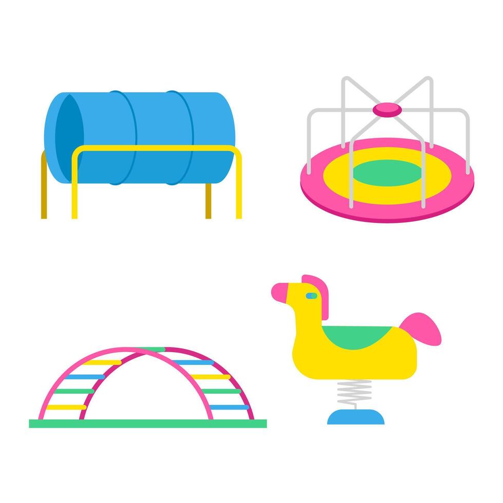 playground equipment for children vector