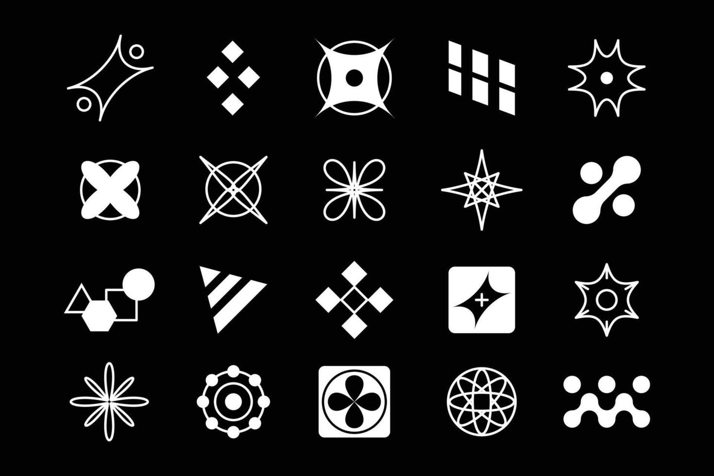 Cyberpunk HUD Elements Set Futuristic Interface Sci Fi vector