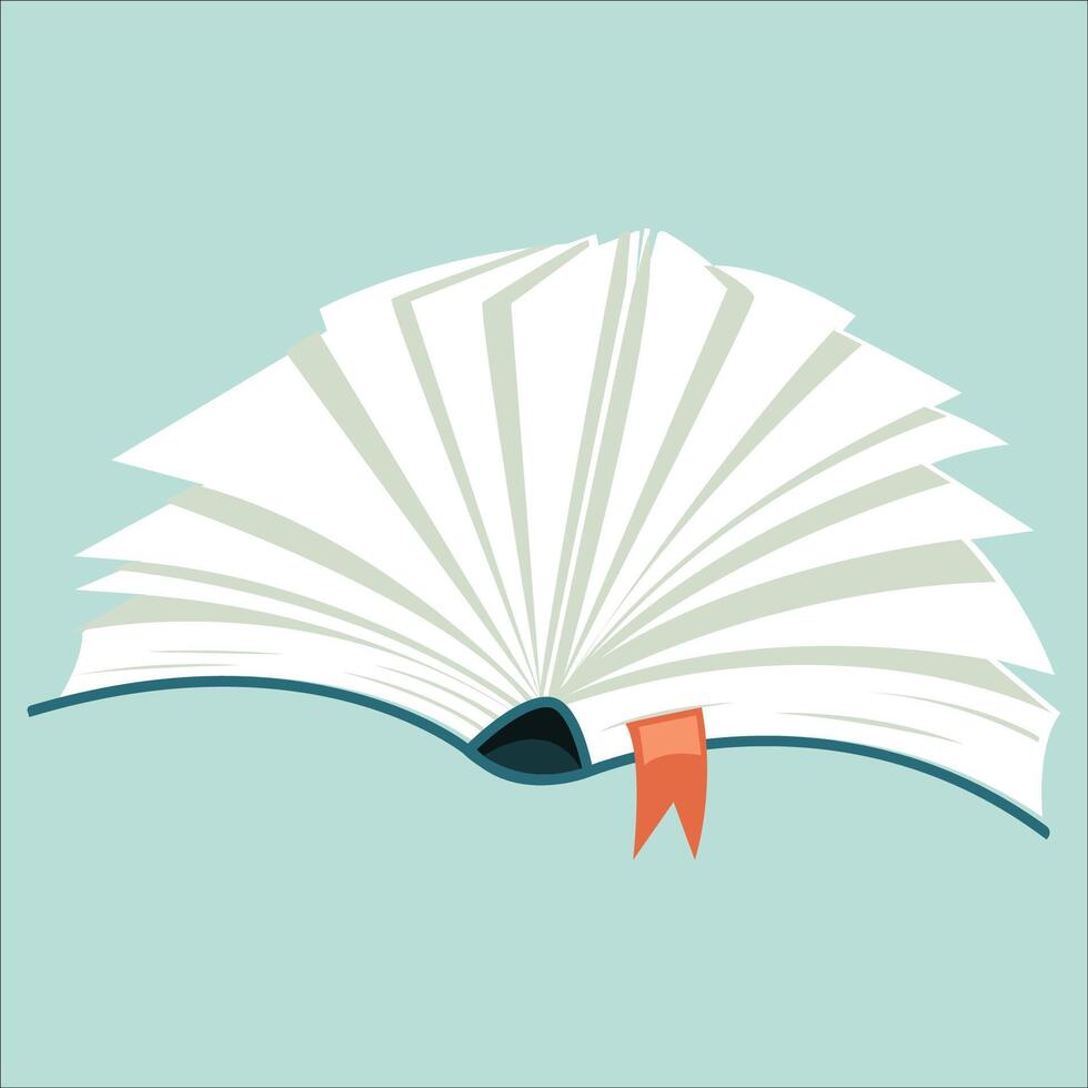 Open book in flat design style vector