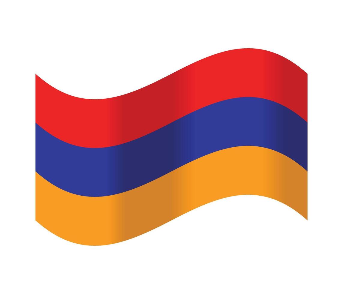 Armenia waving flag.Isolated flag of Armenia vector