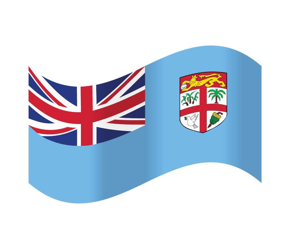Fiji waving flag.Isolated flag of Fiji vector