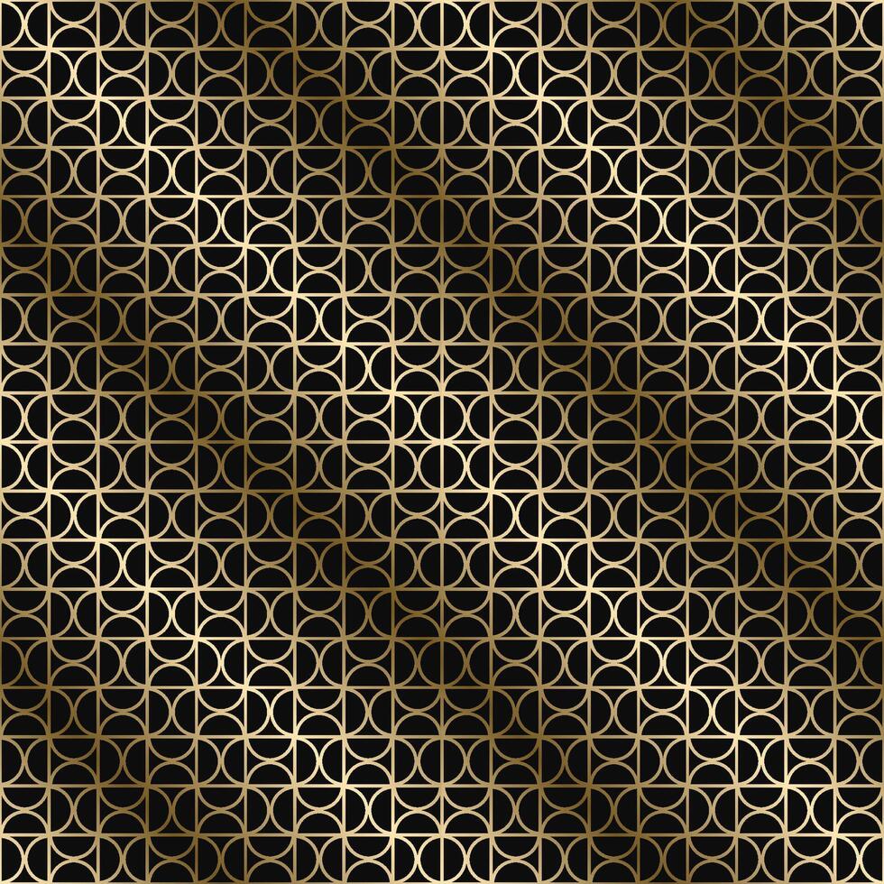 golden seamless ornamental luxury geometri pattern - outline art deco rich design. Repeatable elegant royal background. Symmetry endless print vector