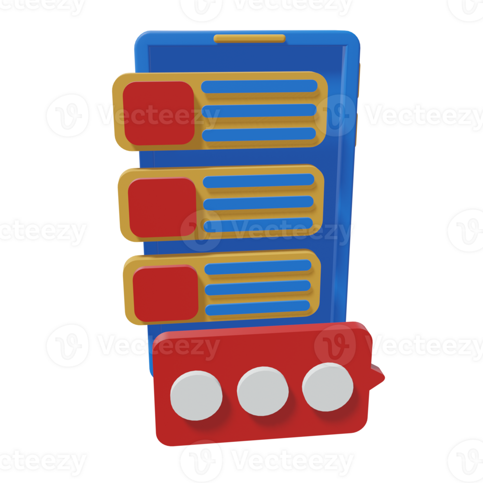 3D ICON CHATING ORDER DELIVERY png