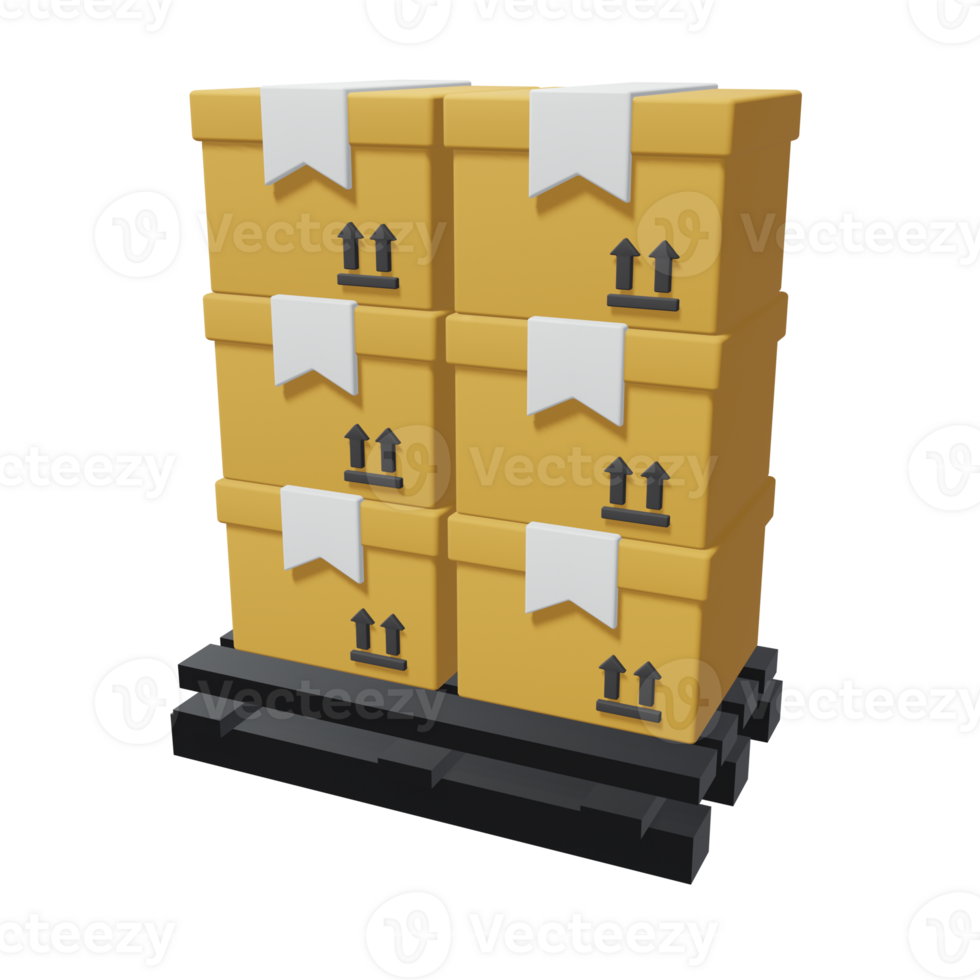3D ICON PALETT PACKAGE DELIVERY png
