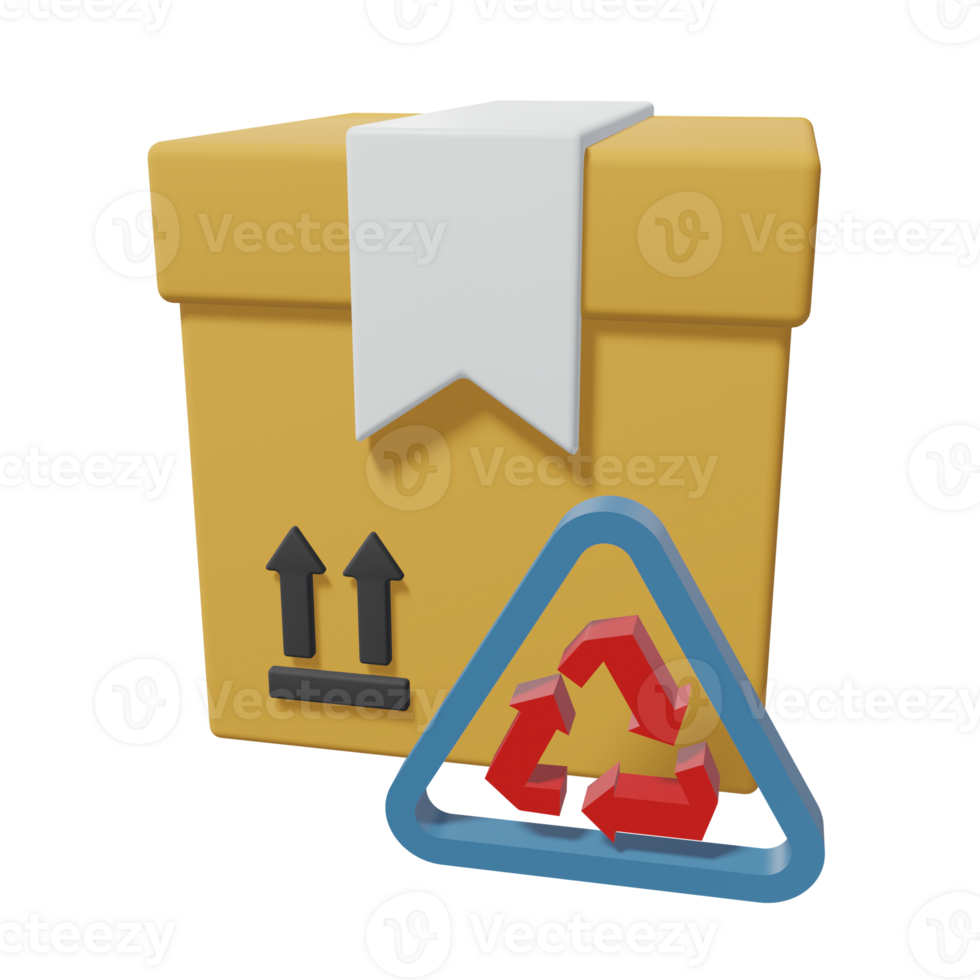 3D ICON RECYCLE BOX png