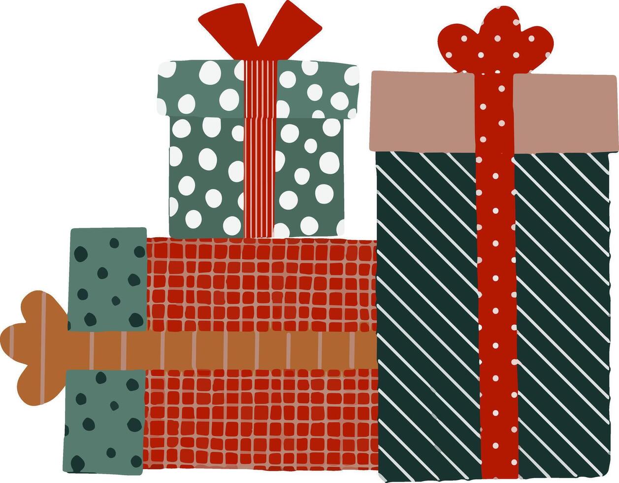 colorful gift boxes with ribbons vector