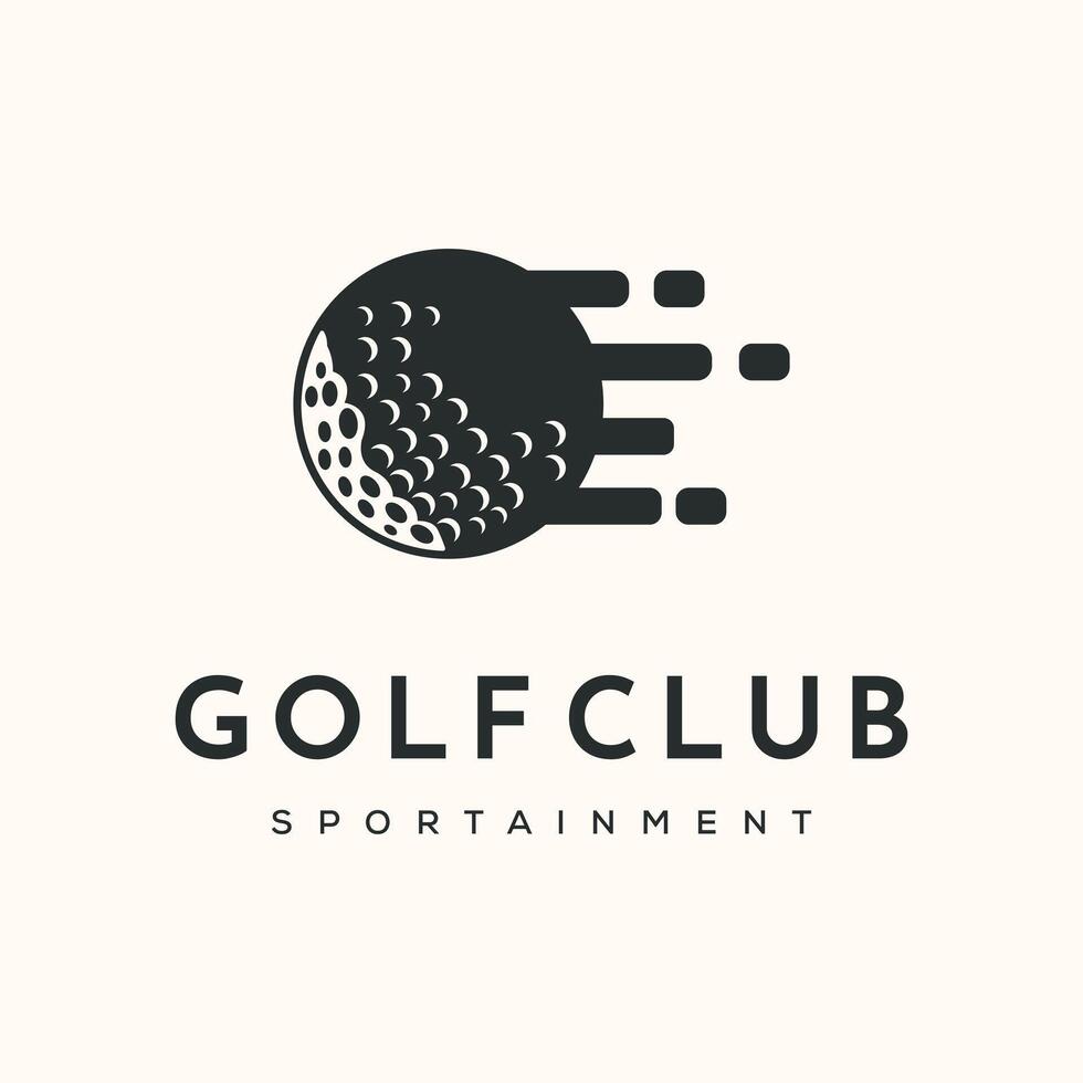 drive golf vintage logo minimalist illustration design, golf speed ball logo design vector