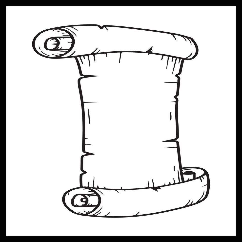 vintage scroll doodle design vector