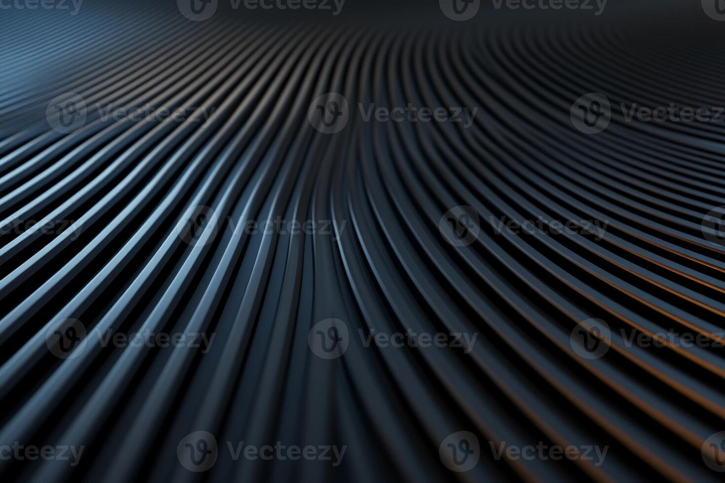 Curved lines of dark material create a captivating pattern, emphasizing texture and depth photo