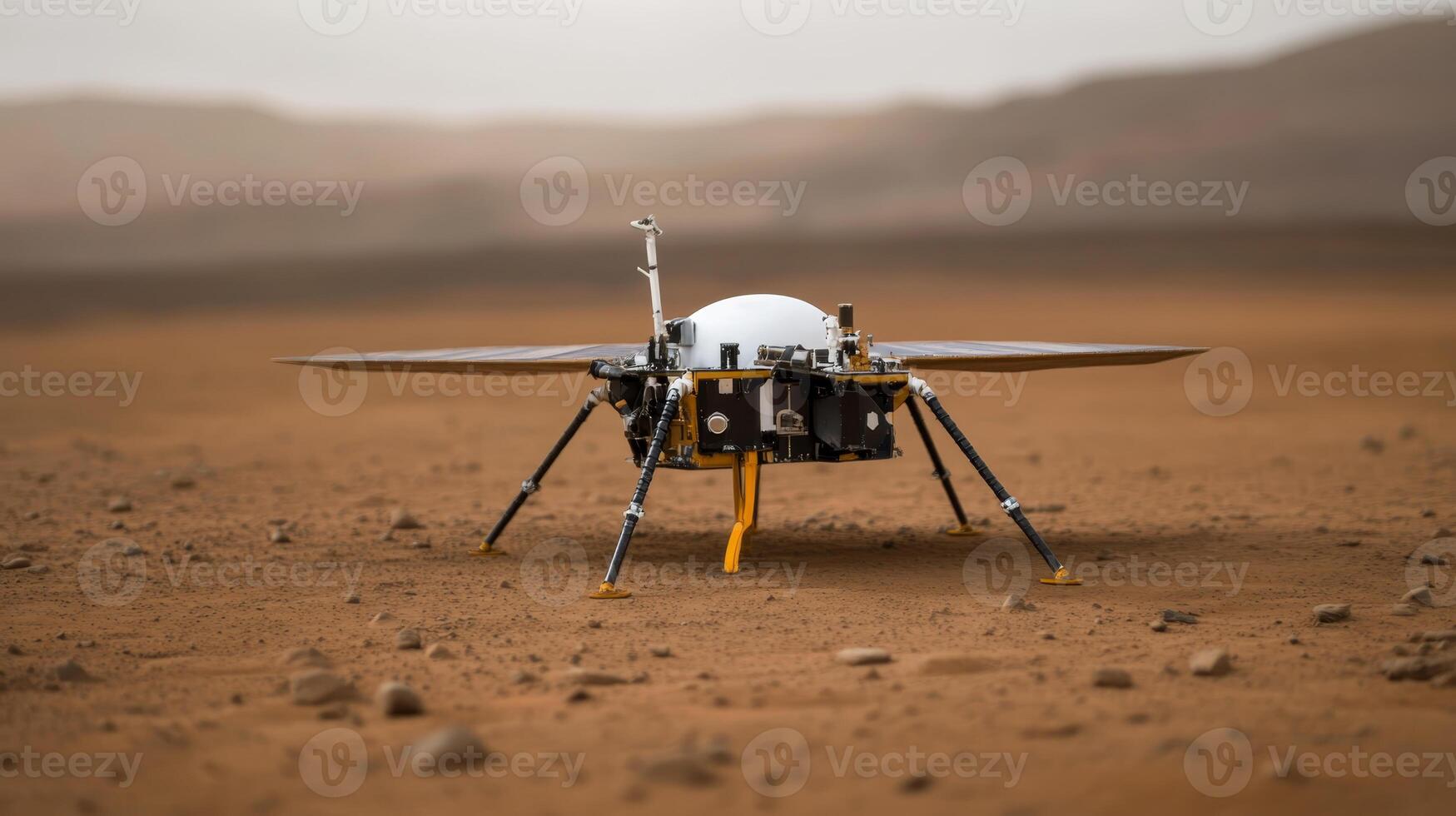 Exploration of Martian Surface by Autonomous Drone on Red Planet photo