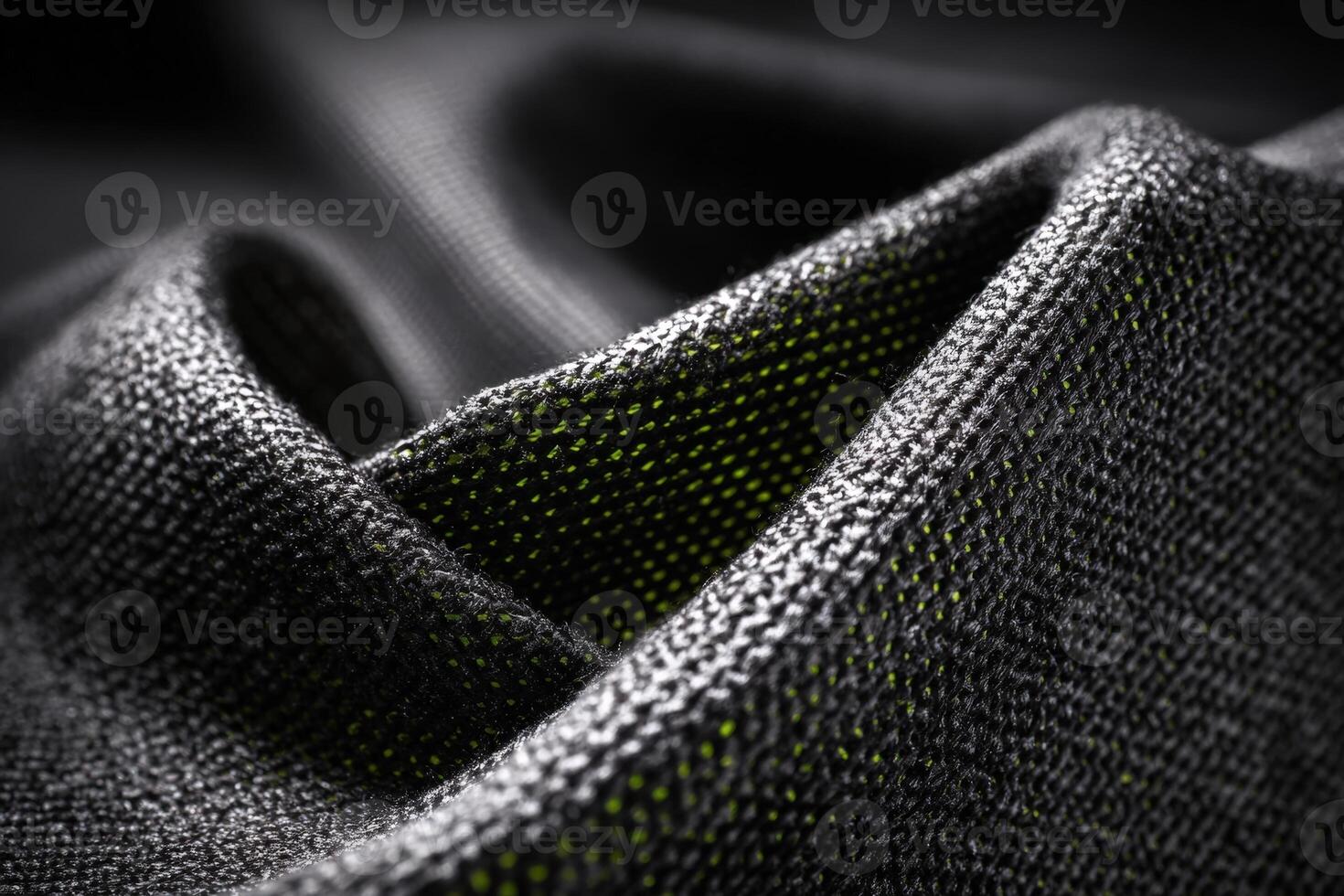 Detailed view of layered Kevlar fabric showcasing its unique texture and structural features photo