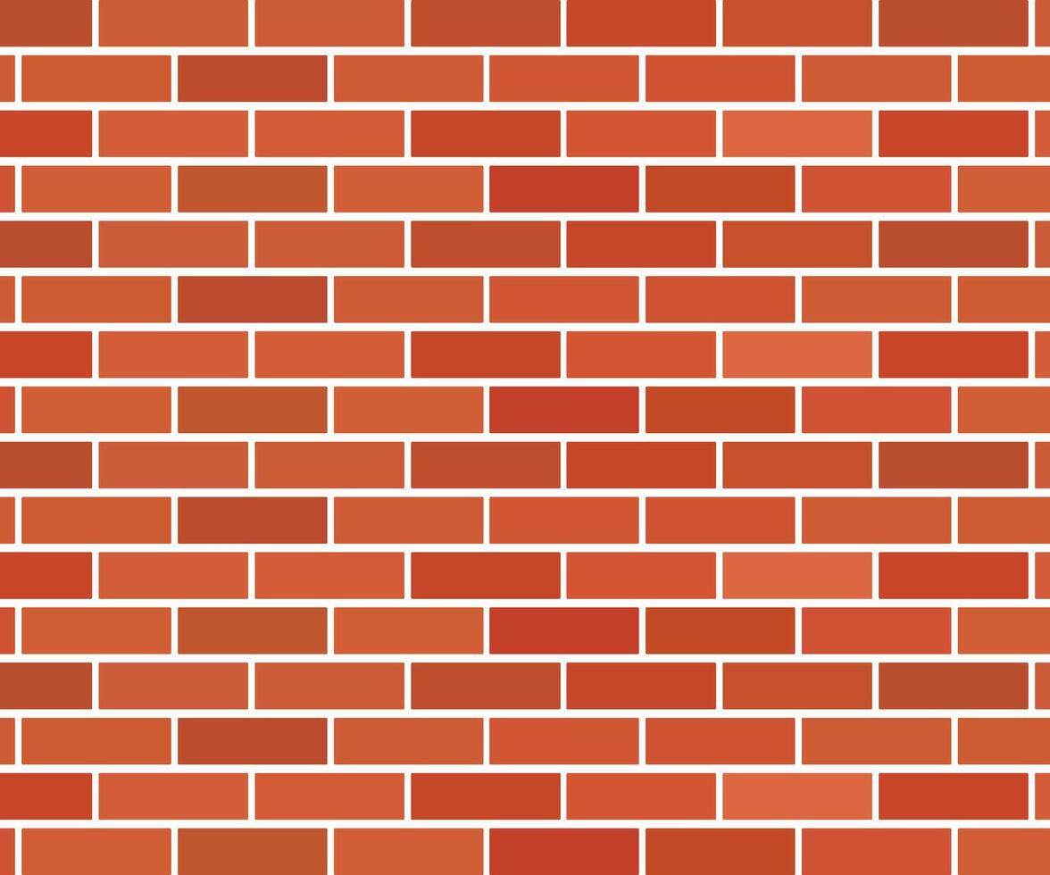 Brown brick wall surface texture minimalist outdoor flat design background vector