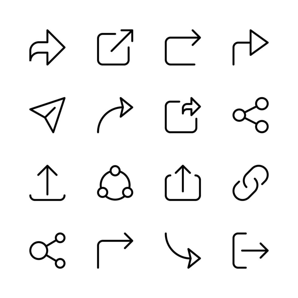 A set of share icons. Share icons. vector