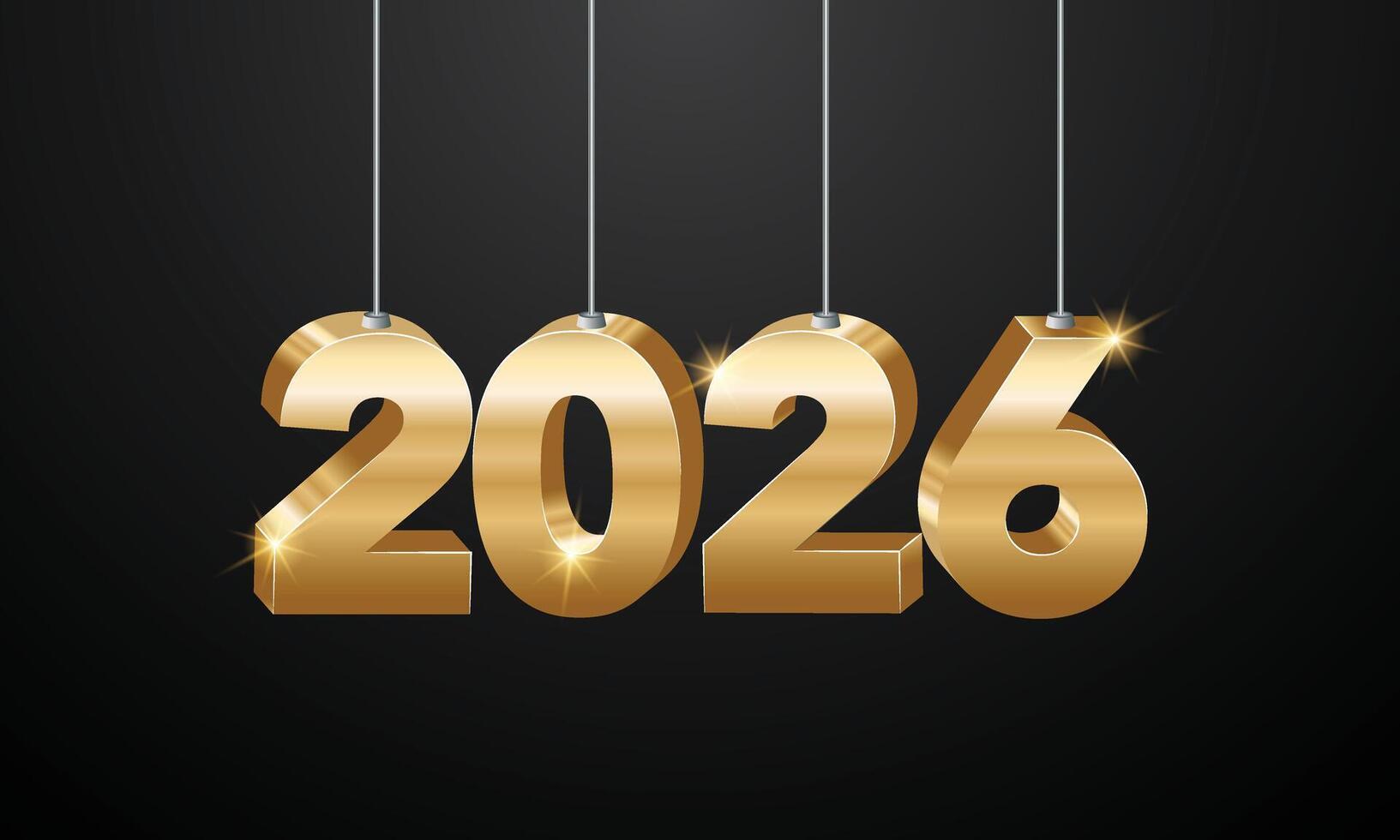Financial goal and target concept for 2026 new year. vector