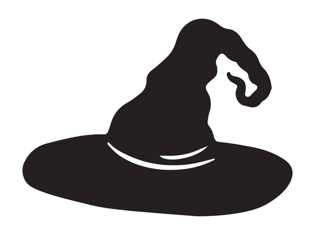Halloween Witch black Hat vector