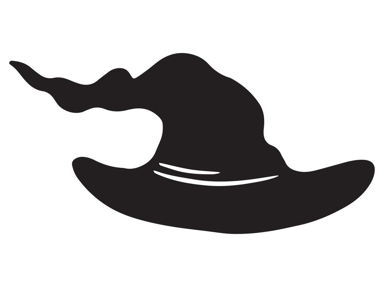 Witch Hat Halloween Silhouette illustration vector