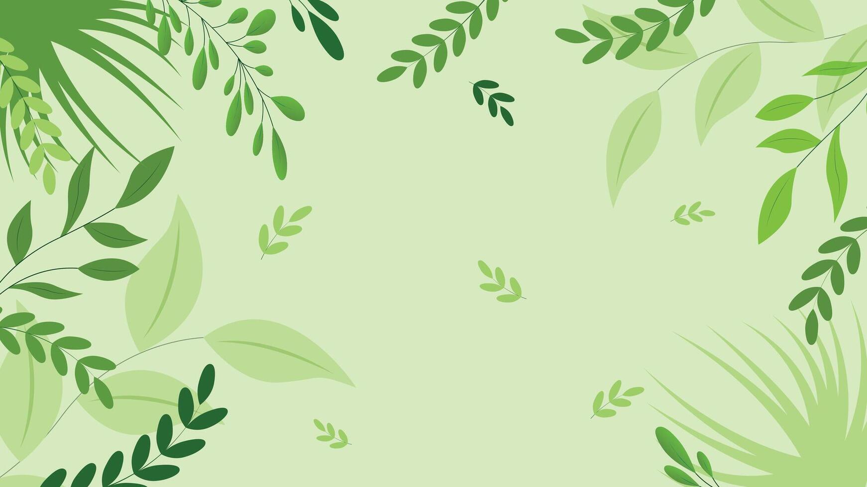 Green foliage background design vector