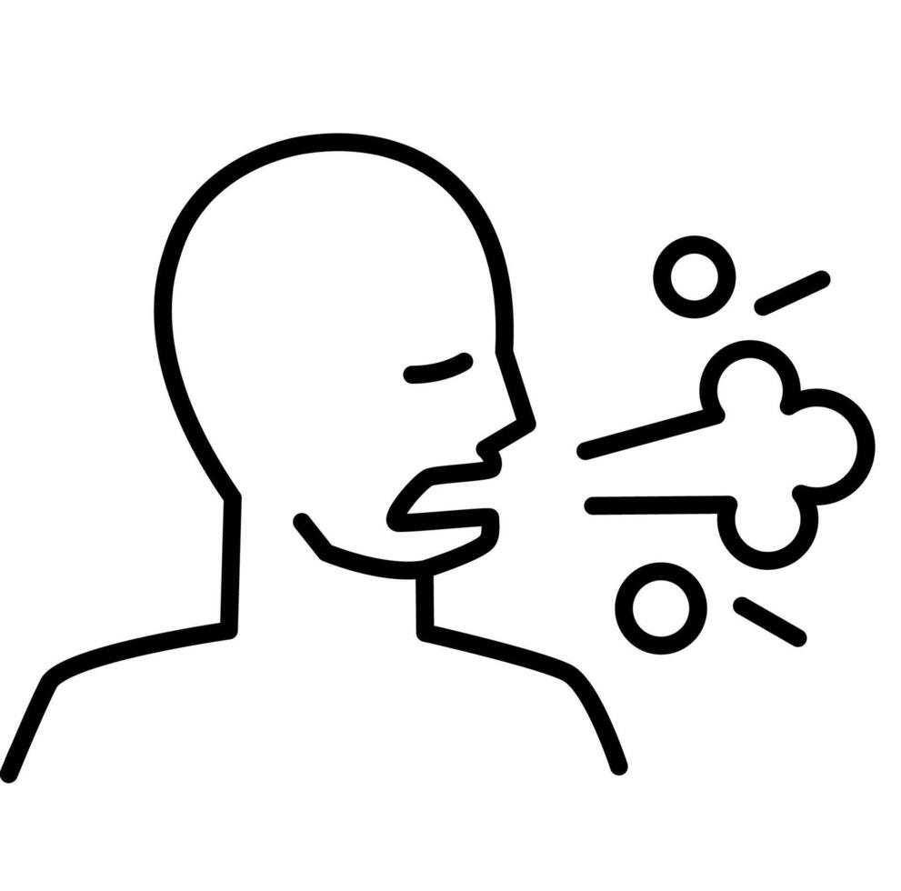 Breathing Risk Symbol vector