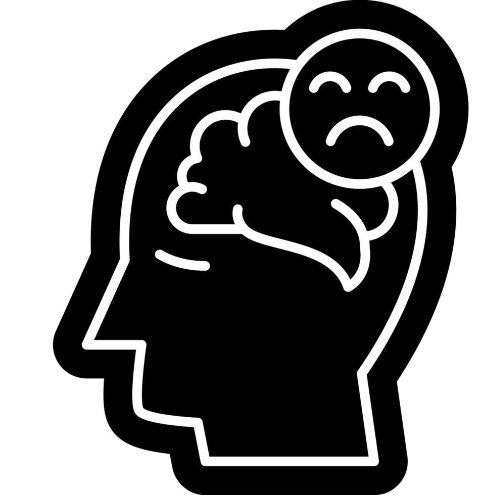 Hallucination and Delusion Solid Icon vector