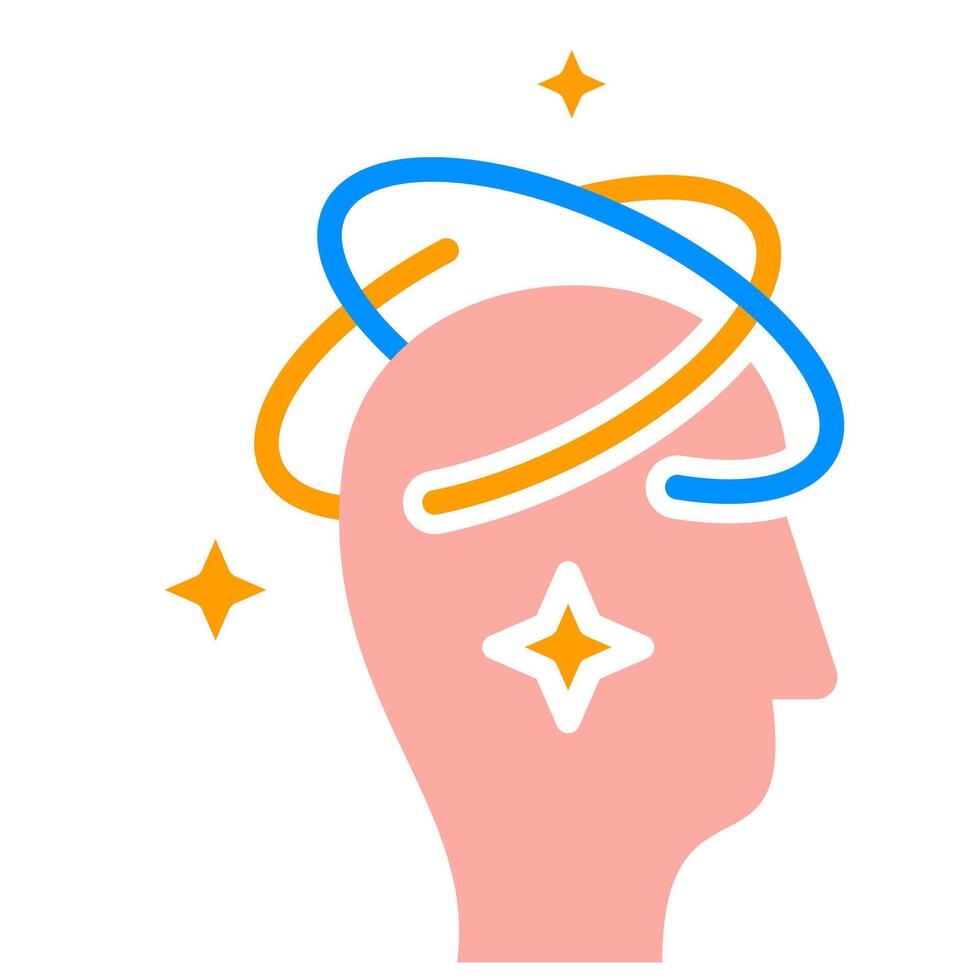 Mental Strain Icon Flat icon vector