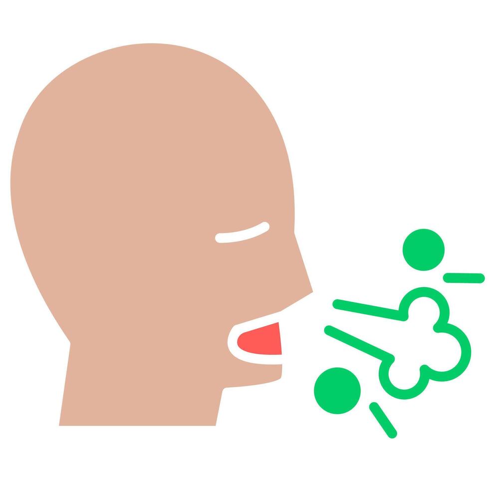 Contaminated Breath Icon vector