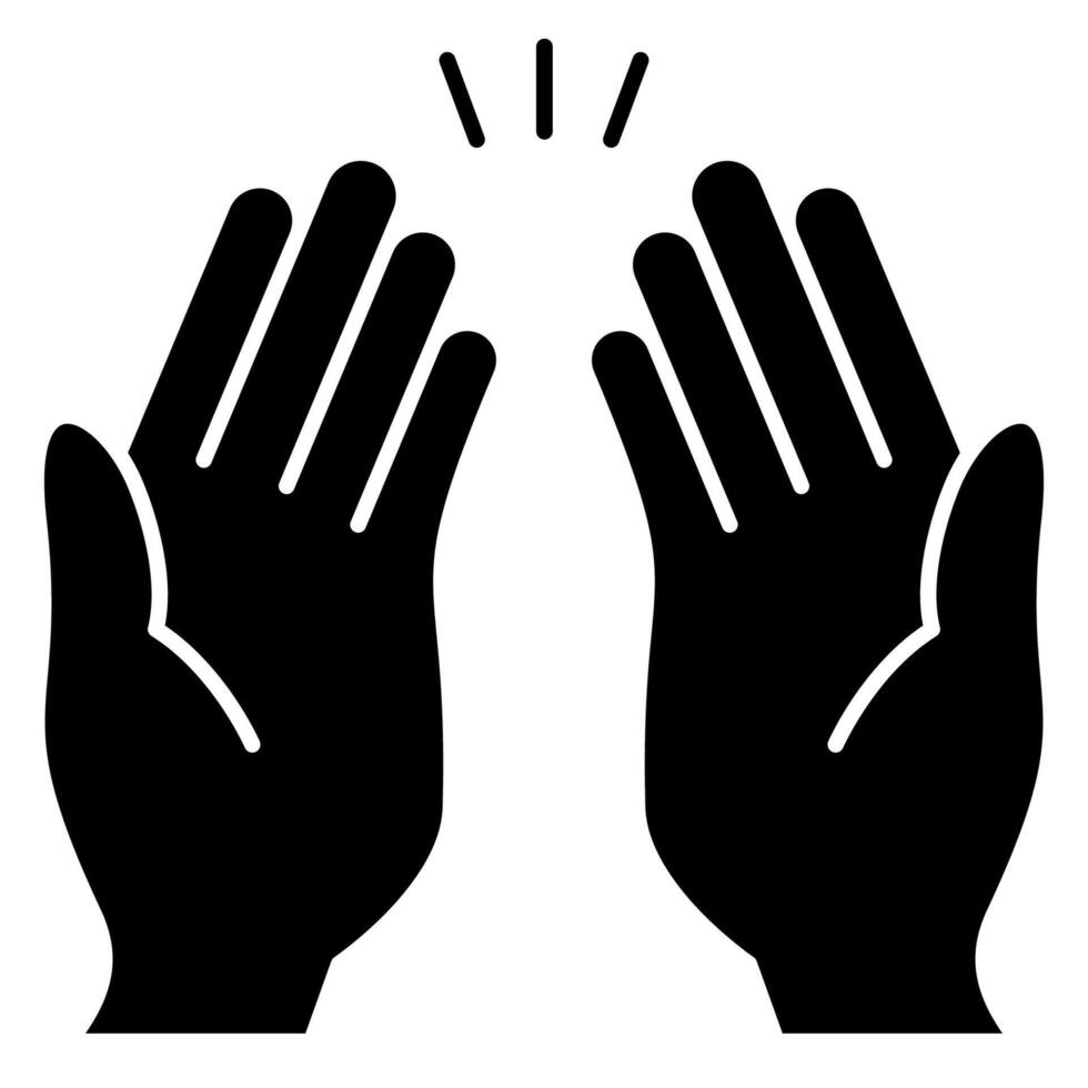Prayer Doa Solid Icon vector