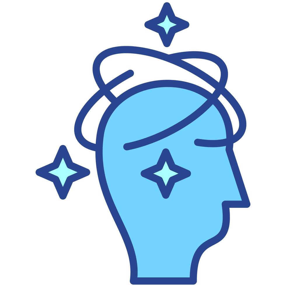 Stress Response Visual Blue Icon vector
