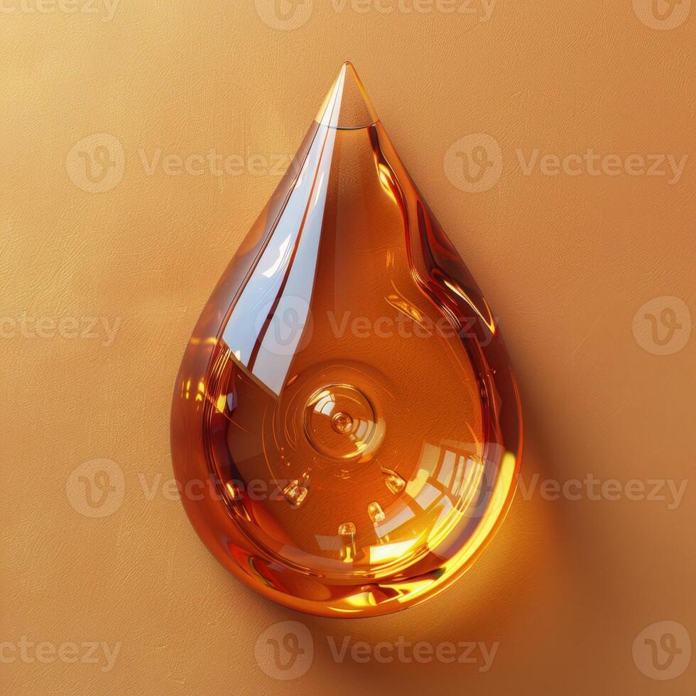A drop of oil on a surface photo