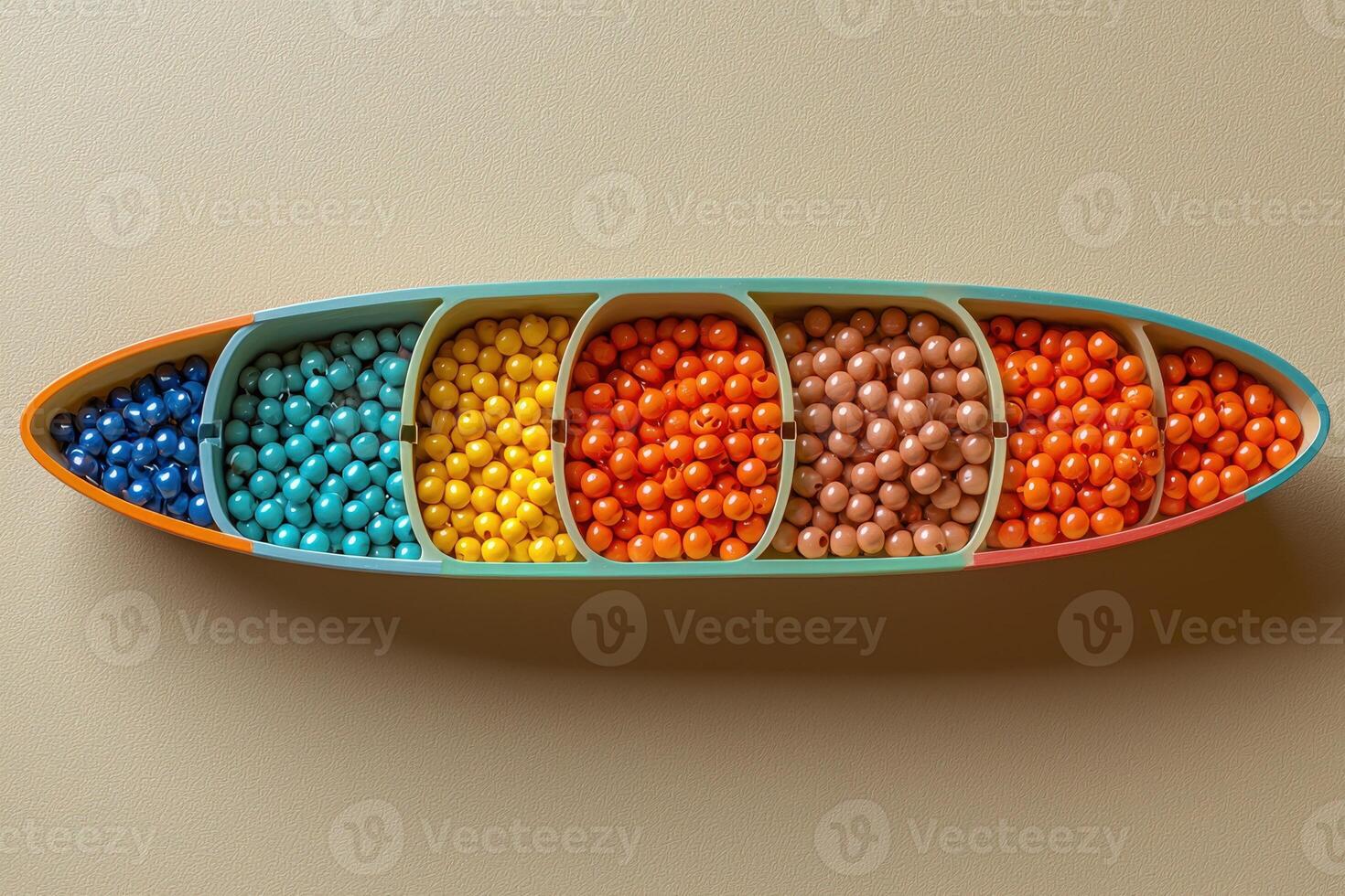 A colorful boat filled with colorful candy photo