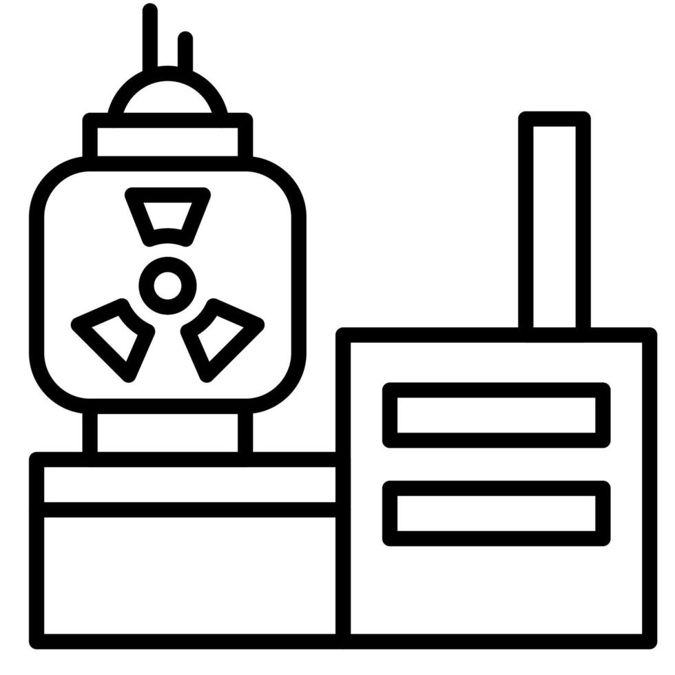 Fusion Reactor Concept outline Icon vector