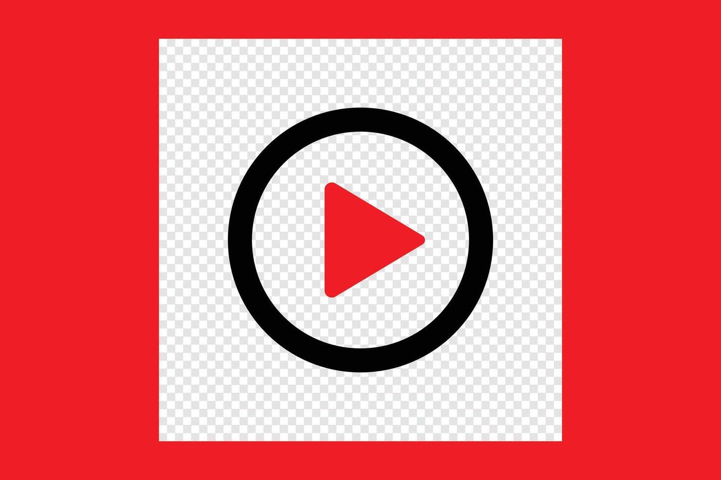 Play button icon with background, perfect for web or app design. vector