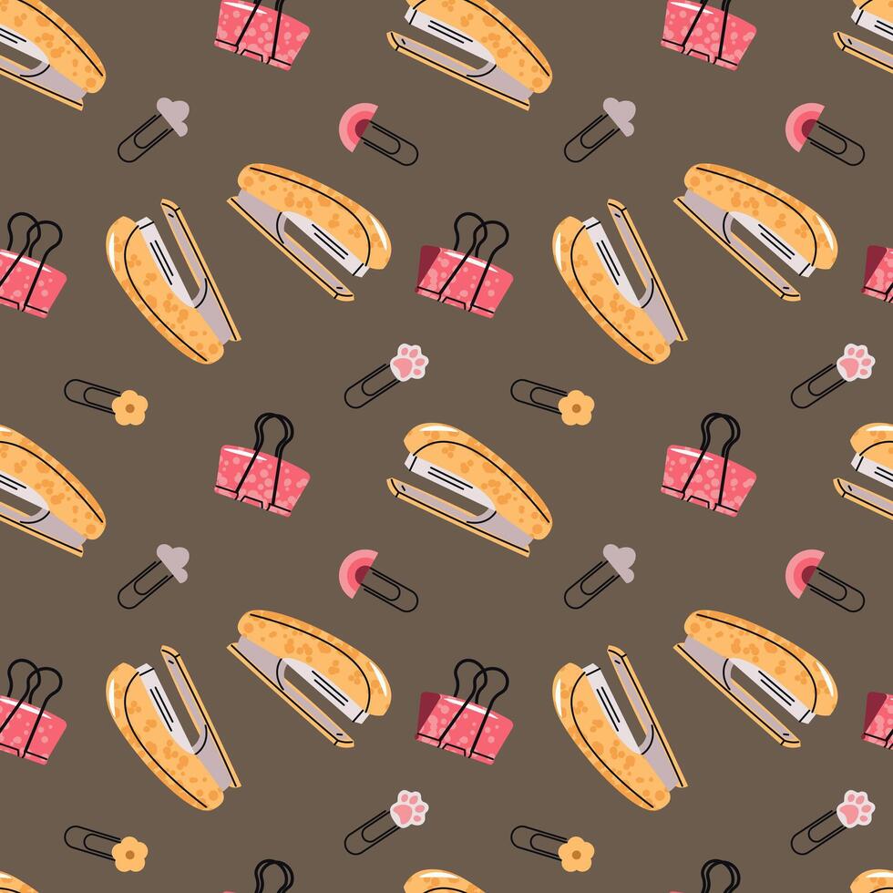 office supplies pattern design illustration vector