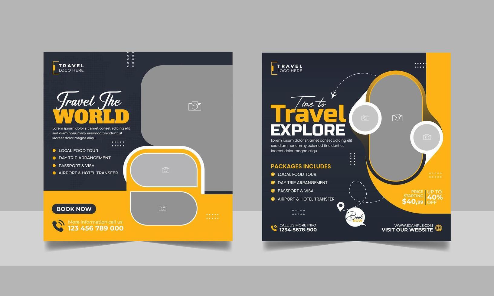 Travel packages for exciting destinations vector