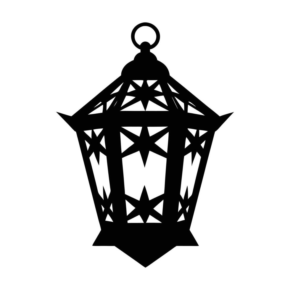a black and white illustration of a lantern design white background vector