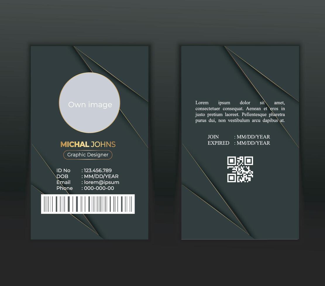 Elegant Personal conference contact id card vector